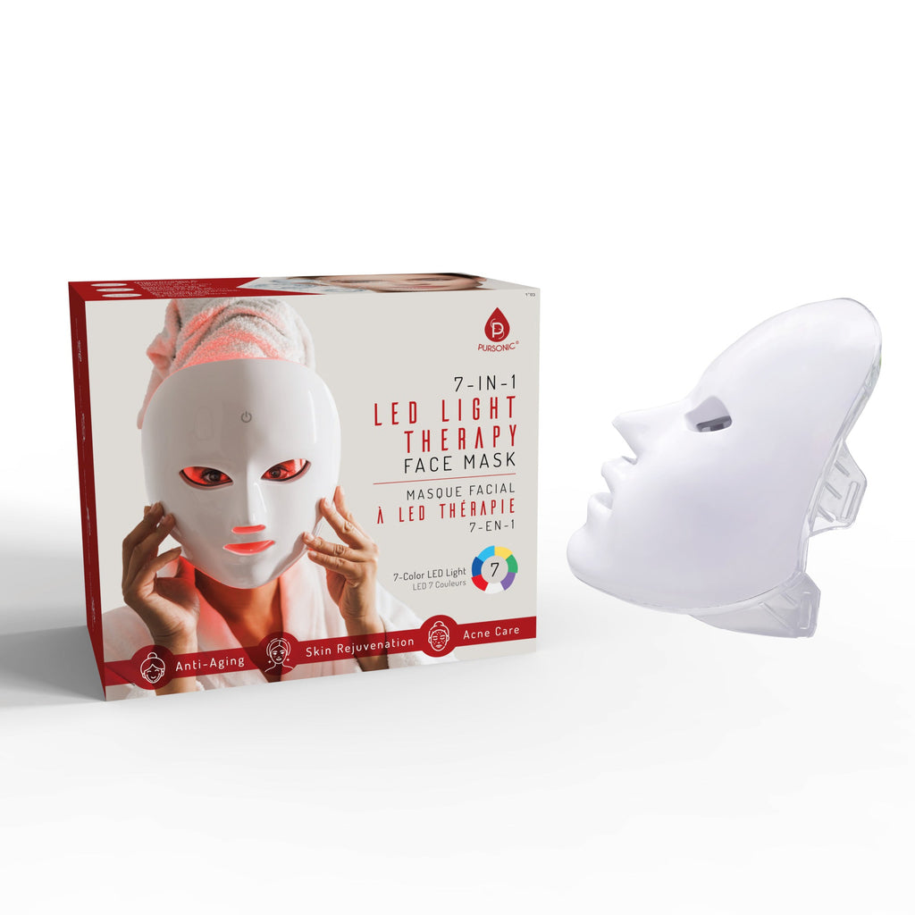 Mascarilla facial de terapia de luz LED 7 en 1 - ¡Cuidado avanzado de la piel en casa!