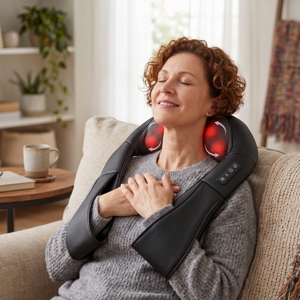 Masajeador Shiatsu para Cuello y Hombros con Calor
