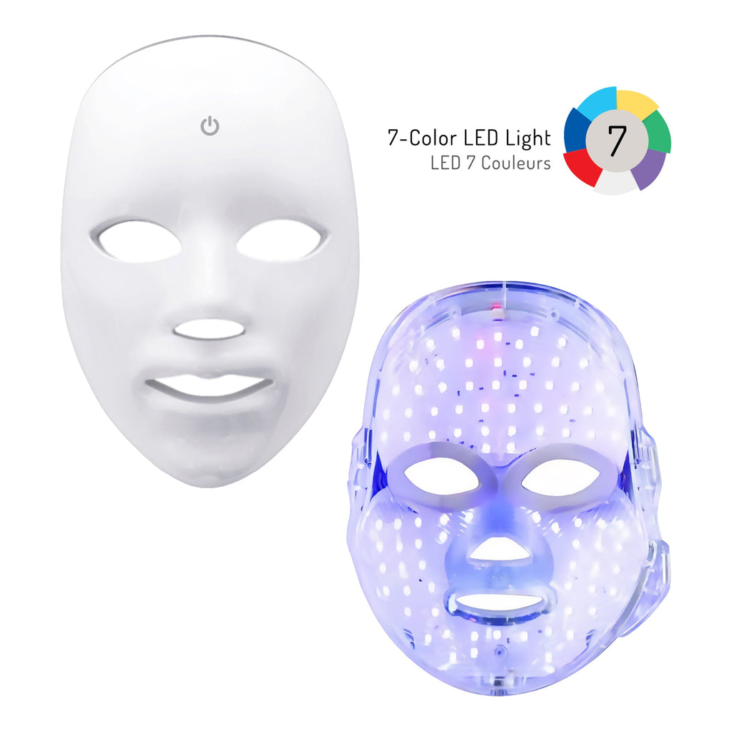 Mascarilla facial de terapia de luz LED 7 en 1 - ¡Cuidado avanzado de la piel en casa!