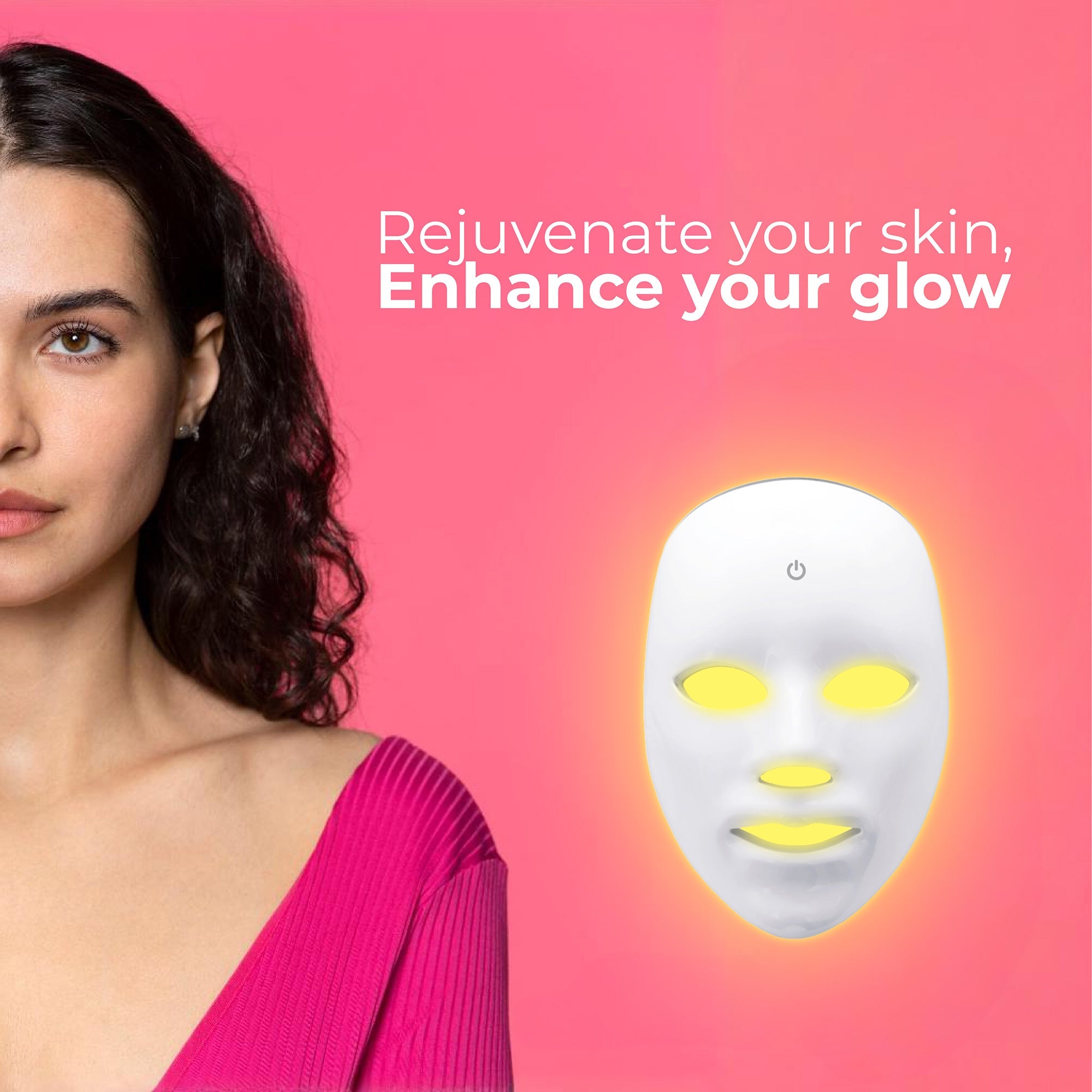 Mascarilla facial de terapia de luz LED 7 en 1 - ¡Cuidado avanzado de la piel en casa!