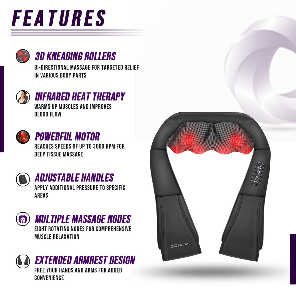 Masajeador Shiatsu para Cuello y Hombros con Calor